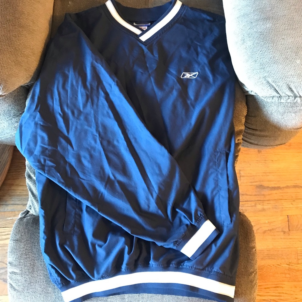 Navy Y2K Reebok Pullover Windbreaker sz: M